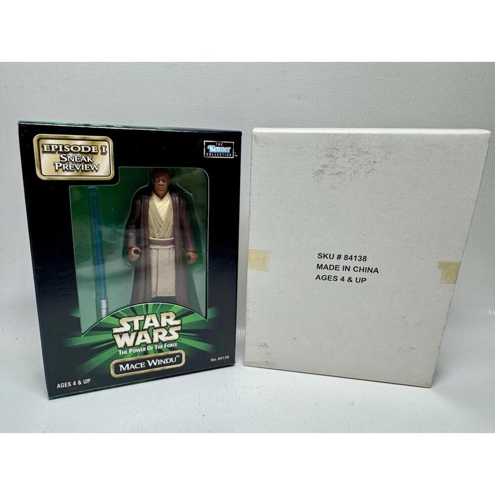 Star Wars Mace Windu Sneak Preview Power Of The Force Kenner 1998 Boxed #84138
